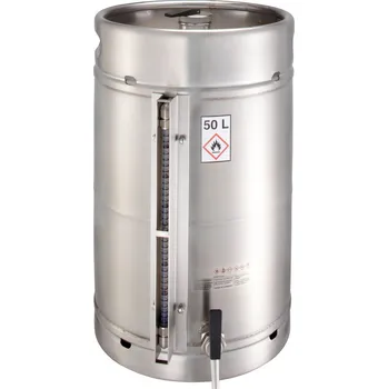 Kanystr Bezpečnostní nádoba z nerezu, s čepovacím kohoutem a stavoznakem, objem 50 l