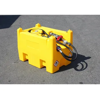 Palivová nádrž Mobilní čerpací zařízení na naftu, 220 litrů, čerpadlo 12 V, bez víka