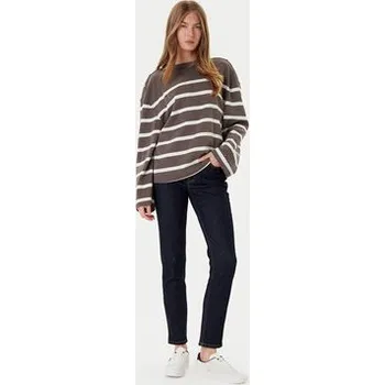 Dámská halenka Tommy Hilfiger Halenka Gold Button WW0WW45760 Hnědá Relaxed Fit 3XL