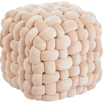 Taburet PŘEDPRODEJ -15% do 31.10 ! Puf sametový (béžový) P7-FX