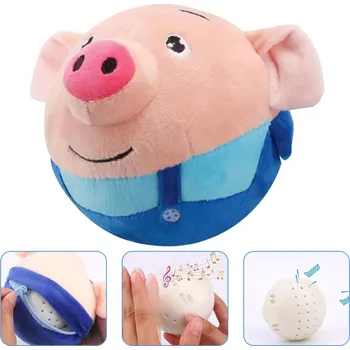 Hračka pro psa INTERAKTIVNÍ HUDEBNÍ SKÁKACÍ MÍČEK, PRASÁTKO HRAČKA PRO PSY A DOMÁCÍ ZVÍŘATA