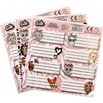 samolepka Samolepky na sešit Derform 24 ks