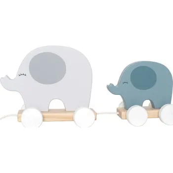 Dřevěná hračka Jabadabado Tahací hračka slon šedý