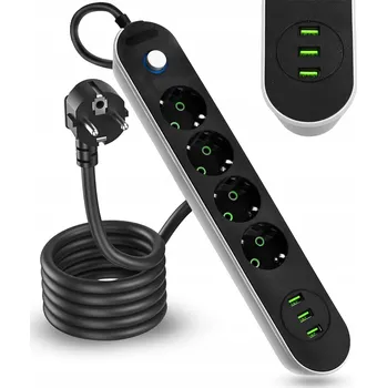 Napájecí kabel Prodlužovací Kabel lišta Smartled 3 m, 4 ks, černá