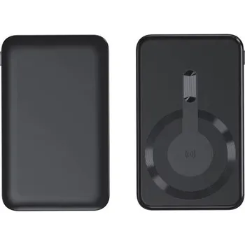 Powerbanka Metal Mini Magsafe bezdrátová Powerbanka, 10000mAh, Quick Charge, PD15W, černá