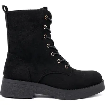 Dámské polobotky Krásné černé workery dámské na plochém podpatku 37