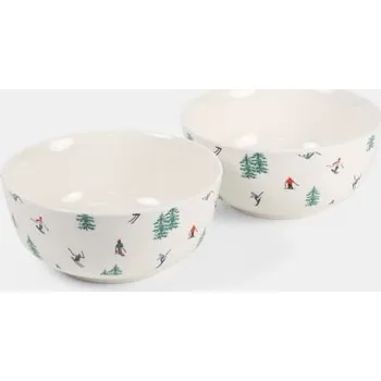 Sinsay - Zimní keramické misky s lyžařským motivem, sada 2 ks - bílá - 891GC-00X - 891GC-00X-ONE
