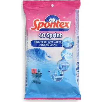 Vlhčené univerzální utěrky Spontex Sprint - 40 ks