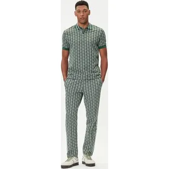 Pánské tričko Lacoste Polokošile DH1417 Zelená Regular Fit 7