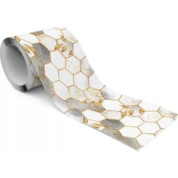Fototapeta Dekorativní Bordura Bordura na Tapety Mramor Šestiúhelníky MOZAIKA Glamour Styl
