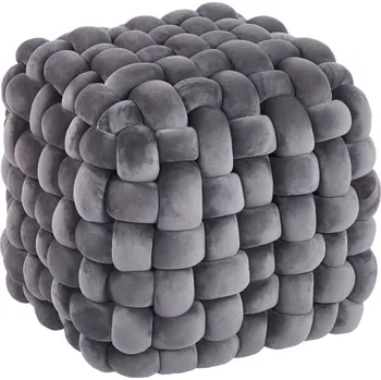 Taburet PŘEDPRODEJ -15% do 31.10 ! Puf samet (šedý) P7-FX