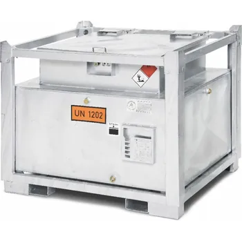 Palivová nádrž Mobilní čerpací zařízení na naftu, z oceli, čerpadlo 12 V, objem 1000 litrů