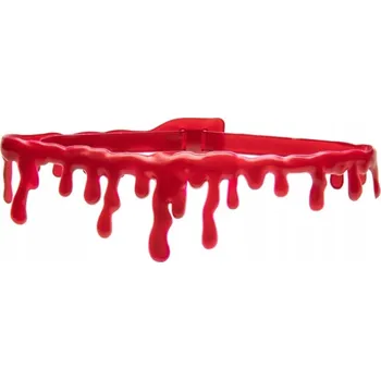 Náhrdelník NÁHRDELNÍK KRVAVÝ PODŘEZANÝ KRK CHOKER HALLOWEEN