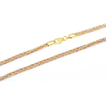 Náhrdelník Stříbrný proplétaný náhrdelník 65660F 42 cm + dárek zdarma