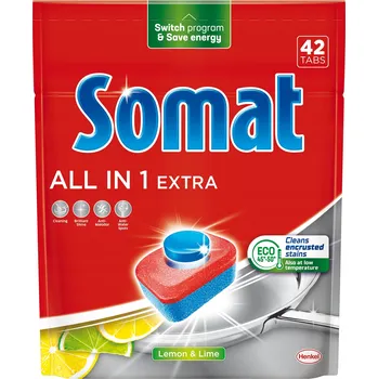 Tableta do myčky Somat All in One Extra tablety do myčky 42 kusů Lemon