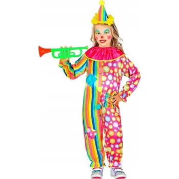 Karnevalový kostým KOSTÝM KLAUNSKÝ OVERAL PAJAC BAREVNÝ VEL. 128