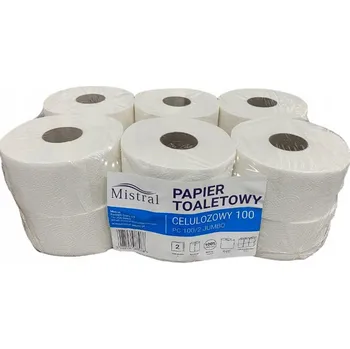 Toaletní papír Suchý toaletní papír bez vůně Mistral 12 ks