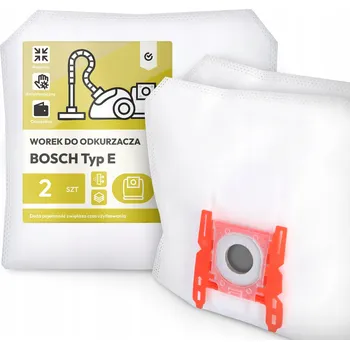 Sáček do vysavače 2x SÁČEK do VYSAVAČE Bosch Typ E Syntetický Odolný Velký Sáčky Taška G9