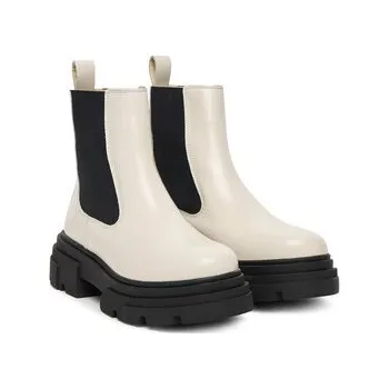 Dámská zimní obuv Tommy Hilfiger Kotníková obuv s elastickým prvkem Shiny FW0FW09042 Béžová 36