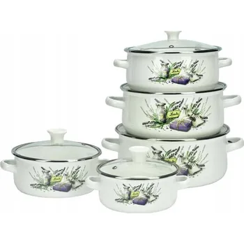 Sada nádobí Sada hrnců Prymus AGD Levandule smaltovaná 10 ks.