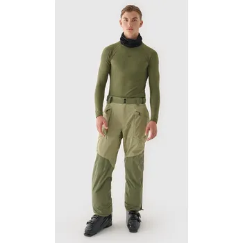 4F Pánské lyžařské kalhoty Olivová / Khaki 3XL