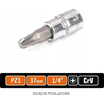 Klíč Nástrčný klíč 1/4" s bitem PZ 37 mm/PZ1 / TEGER