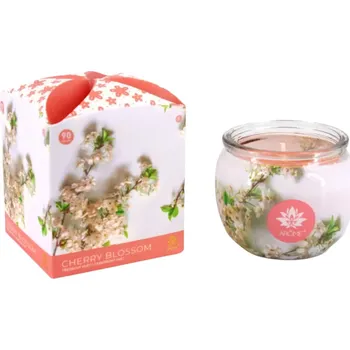 Svíčka ARÓMA Svíčka 90 g, ve sklenici a květinové krabičce