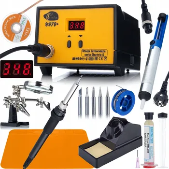 Páječka PÁJECÍ STANICE ROSFIX 937D + PŘÍSLUŠENSTVÍ, PODLOŽKA, TŘETÍ RUKA, CÍN, HROTY 900M