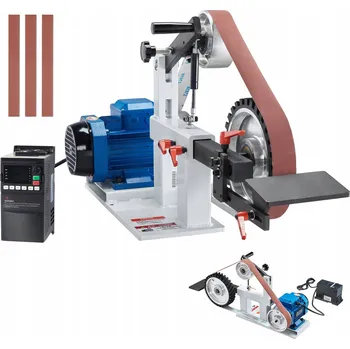 pásová bruska Stolní bruska 1500W pásová a kotoučová pro přesné broušení nástrojů