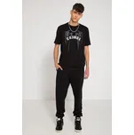 Reporter Young | Chlapecké černé zateplené tepláky s potiskem „TRIBAL“ na nohavici - Barva ČERNÁ, Velikost 158 243-0117B-31-100-1