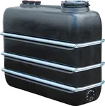 Nádrž na chemikálie, z polyethylenu (PE), objem 2000 litrů, černá