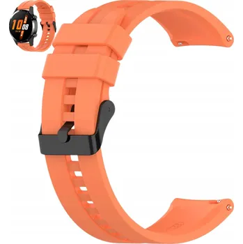 Příslušenství k chytrým hodinkám ORANŽOVÝ SILIKONOVÝ PÁSEK ŘEMÍNEK 22 MM PRO HODINKY HUAWEI WATCH 46 MM