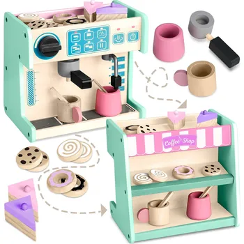 Dřevěná hračka Cukrárna s kávovarem Ricokids 785100 mint