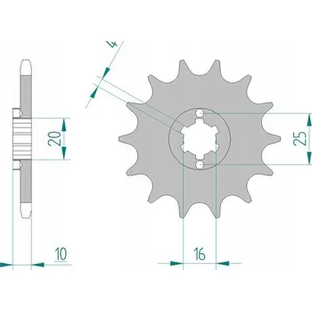 Nářadí na motocykly Řetězové kolo AFAM 64200-12