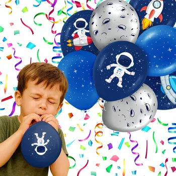 Balónek BALÓNKY KOSMOS ASTRONAUT HVĚZDY SADA BALÓNKŮ S S POTISKEM PRO DĚTI 8ks