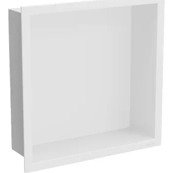 police Mexen X-Wall-R nástěnná police s límcem 30 x 30 cm, bílá - 1920303010 Koupelnové police