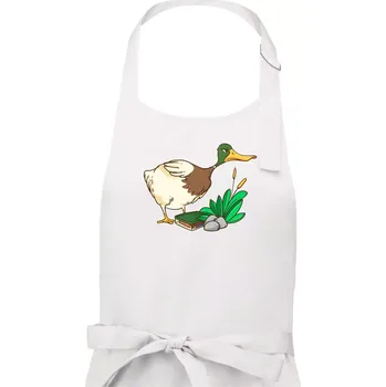 Kuchyňská zástěra Geokačer s keškou - Pánská zástěra na vaření - Univerzální velikost ( Bílá )