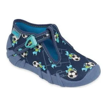 Chlapecká obuv 110N449 - chlapecké bačkorky Befado modré,fotbal 110N449_25