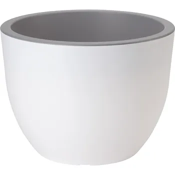 Květináč Plast Květináč bílý, šedý Form-Plastic 29,5 cm x 29,5 x 22 cm