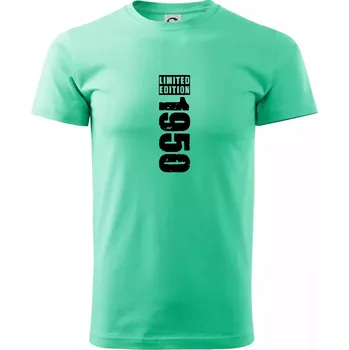 Limited edition 1950 pruh - Klasické pánské triko vyšší gramáže - L ( Mátová )