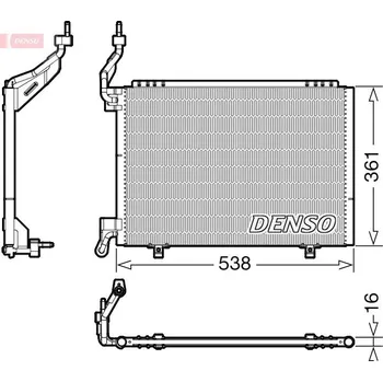 Klimatizace automobilu Kondenzátor, klimatizace DENSO DCN10038