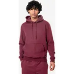 DOMYOS Pánská moltonová mikina s kapucí hřejivá S FIALOVÁ