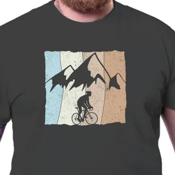 Pánské tričko Tričko Cyklisté | Pánské tričko Cyklista na horách