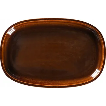 Talíř EASE RAKSTONE Servírovací talíř 23x15 cm jantarový RAK PORCELAIN