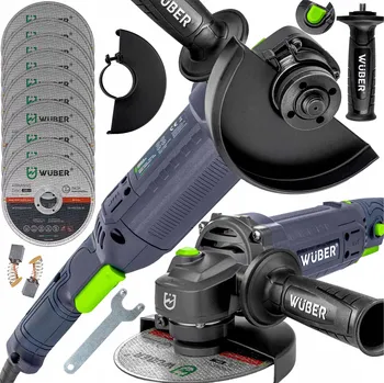 úhlová bruska SZLIFIERKA KĄTOWA KĄTÓWKA DIAX MOCNA 1200W S REGULACÍ OTÁČEK + 10 KOTOUČŮ