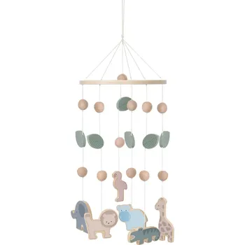 Kolotoč nad postýlku Jabadabado Dřevěný kolotoč Safari