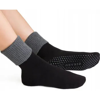 Dámské ponožky Steven Ponožky Ponožky protiskluzové ponožky černé velikosti 38-40