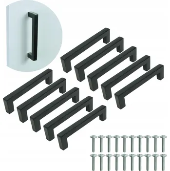 Nábytkové kování Nábytková úchytka klasická černá matná 13,8 x 1 x 2,7 cm