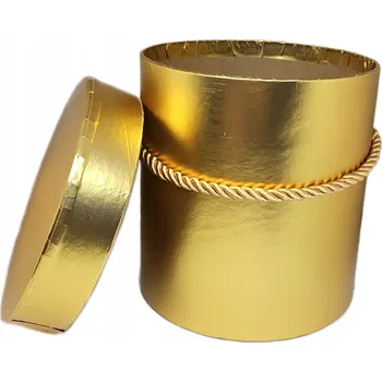 Obraz FLOWER BOX KRABIČKA NA KVĚTINY DÁREK 18 cm velká ZLATÁ