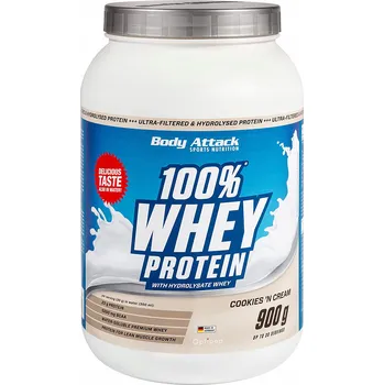 Protein Protein směs proteinů Body Attack prášek 900 g příchuť sušenka s krémem